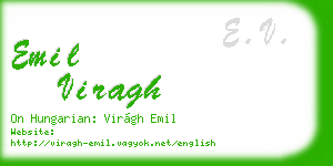 emil viragh business card